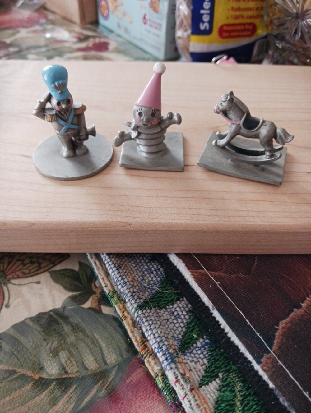 Hudson Fine Pewter Jack In The Box, Soldier, Rocking  HorseBrushed Silver Finish